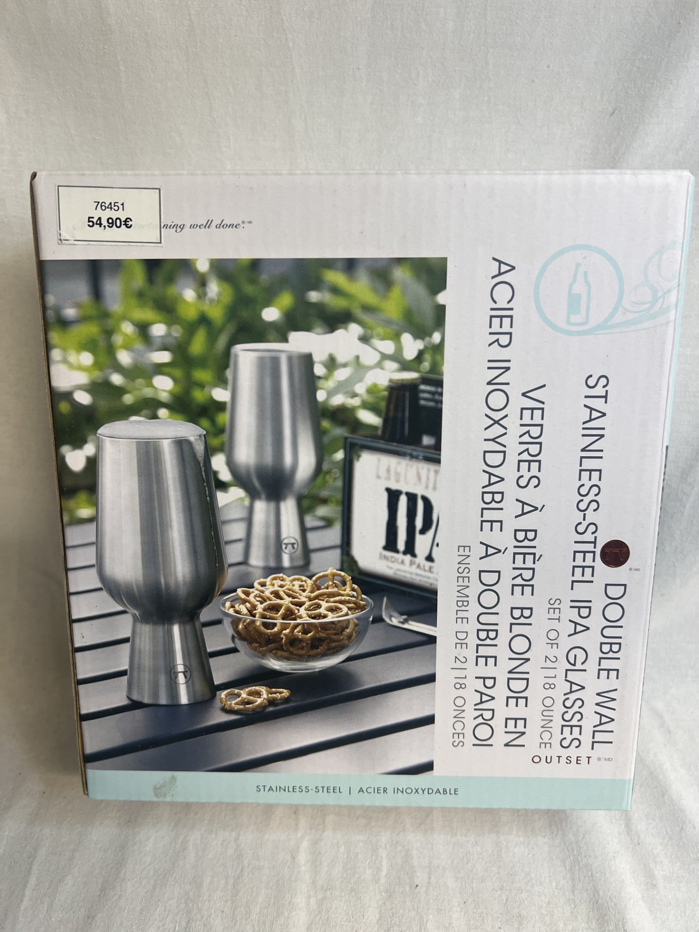 IPA glasses 2-pack (New) in metal