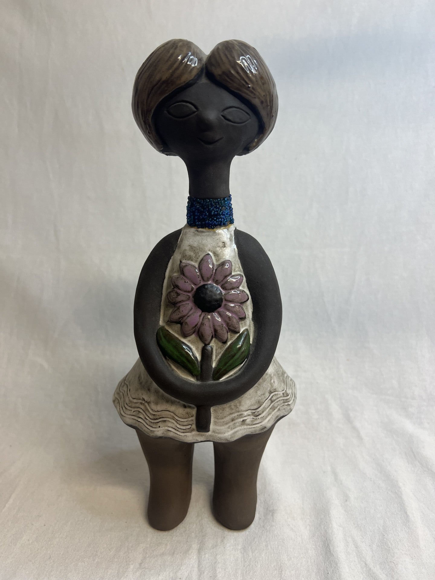 A handmade ceramic figurine