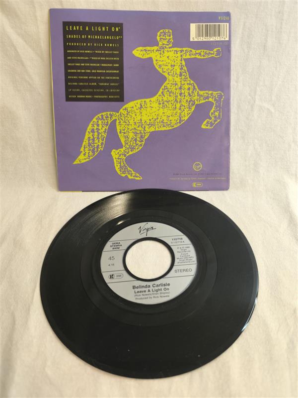Belinda Carlisle – Leave a Light On (7”) in VG + pen markings