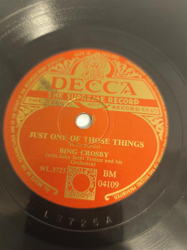 Bing Crosby – “Just One of Those Things” / “Night and Day” (Decca, 78 rpm)