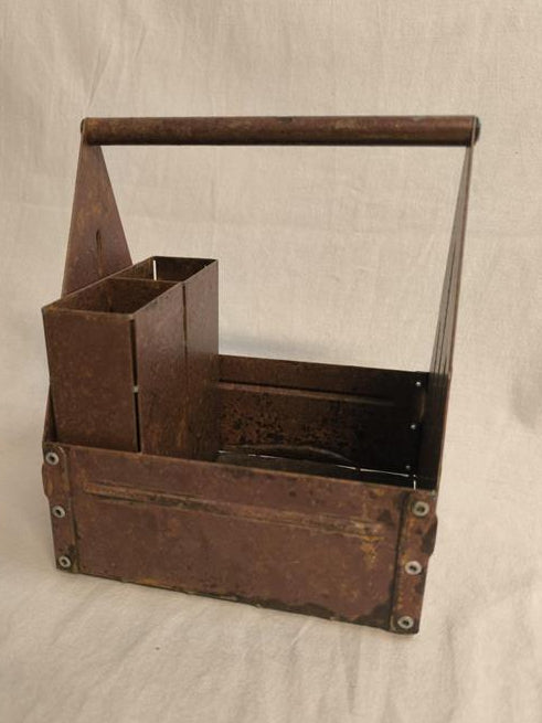 Vintage style Cutlery/condiment holder in "rusty design" - Restaurant