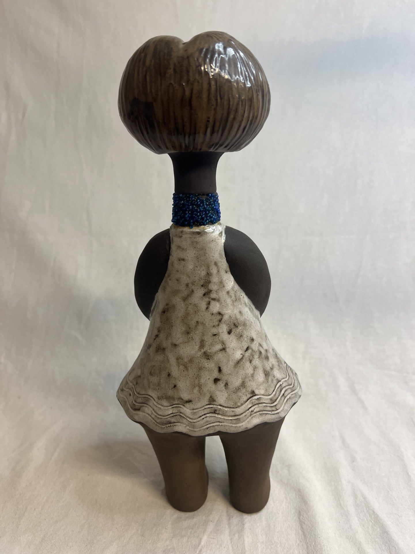 A handmade ceramic figurine