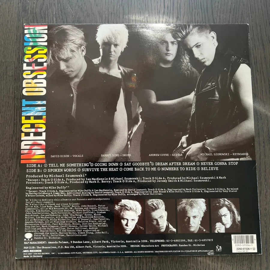 Indecent Obsession - Indecent Obsession 1990 Pop from Australia