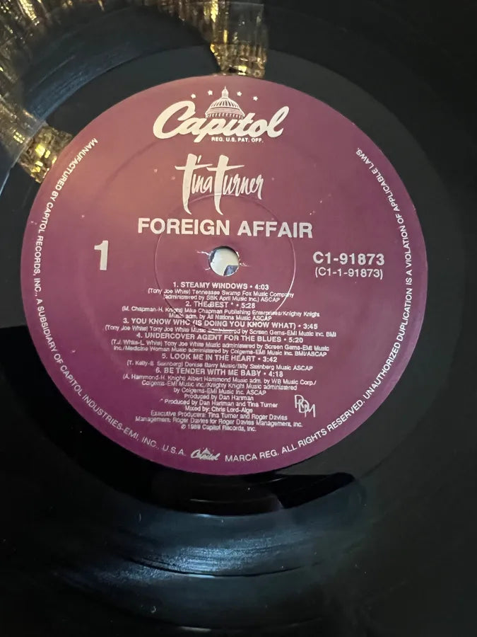 Tina Turner - Foreign Affair /LP 1989 Like new