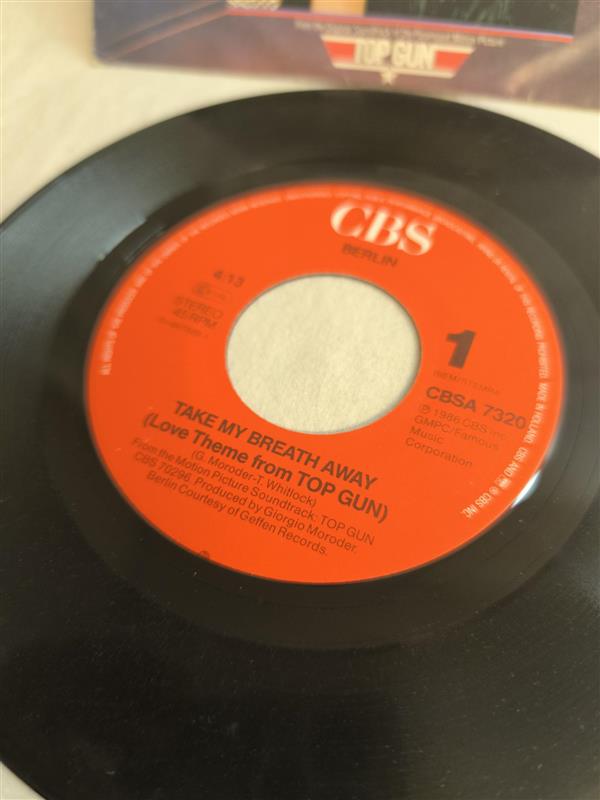 Berlin – Take My Breath Away (7” Vinyl, 1986) Top Gun