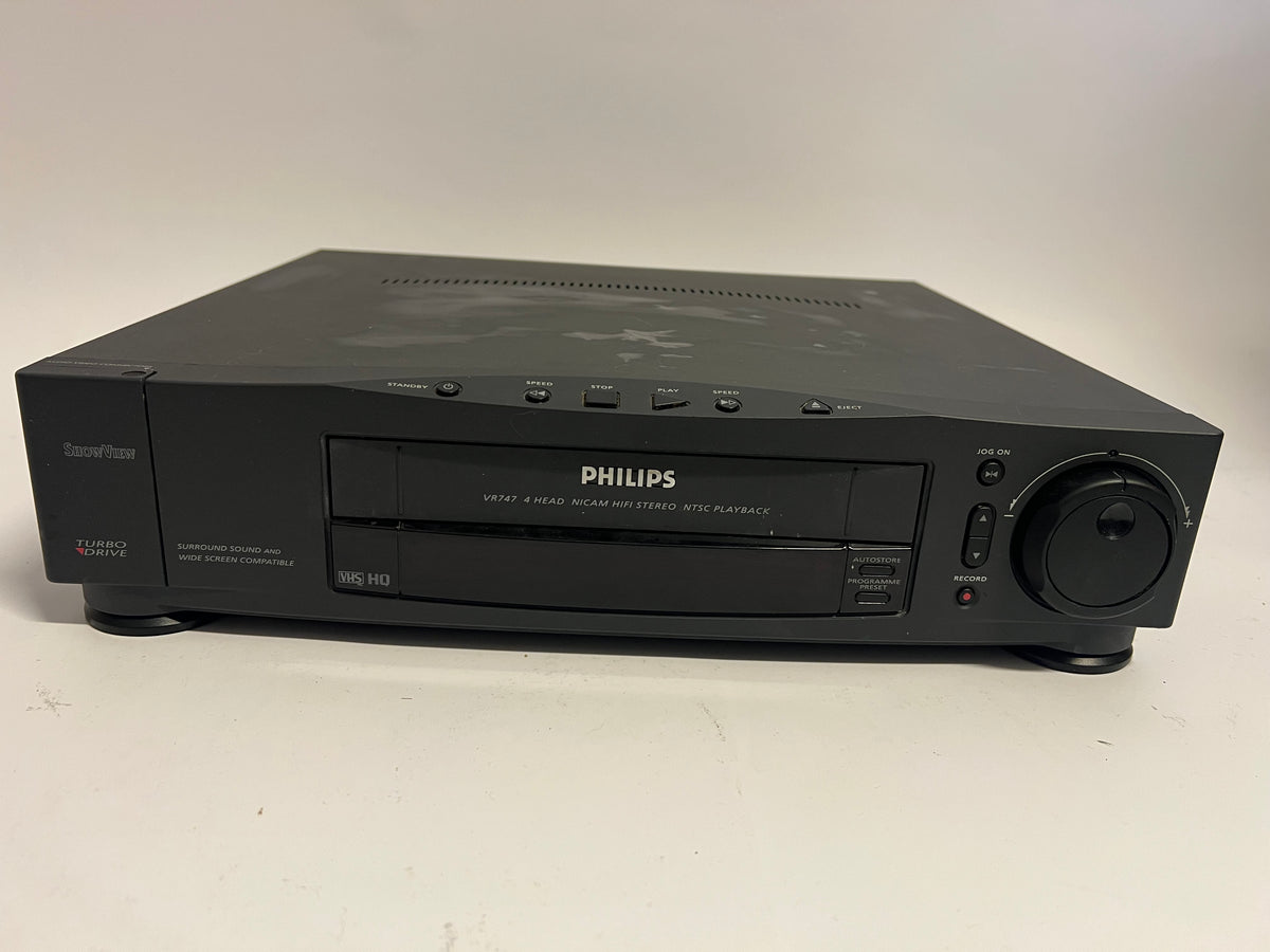 Philips VR747 VHS – 4 Head Hi-Fi Stereo – fjärrkontroll – Made in Germany