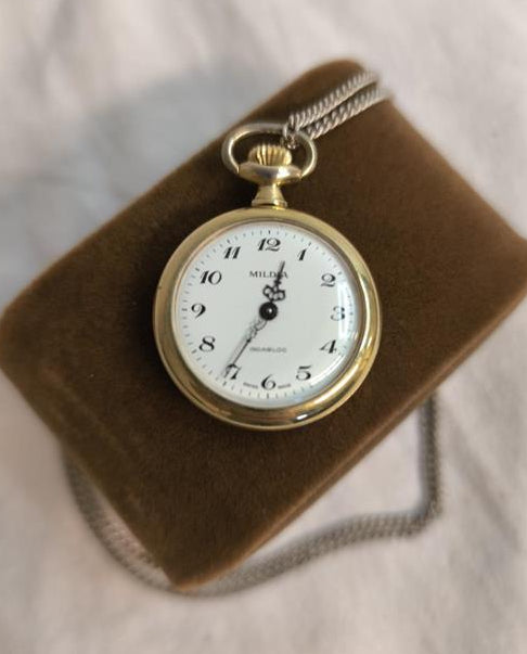 Mildia Vintage Pocket Watch - Gold Doublet