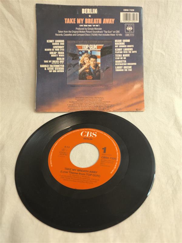 Berlin – Take My Breath Away (7” Vinyl, 1986) Top Gun