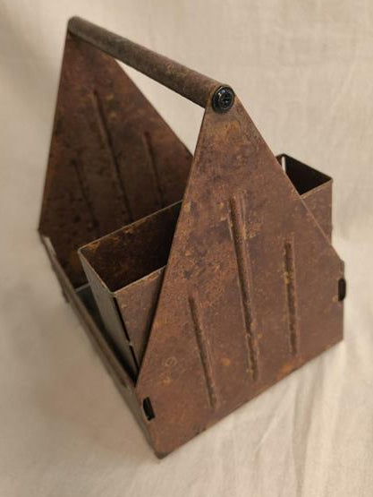 Vintage style Cutlery/condiment holder in "rusty design" - Restaurant