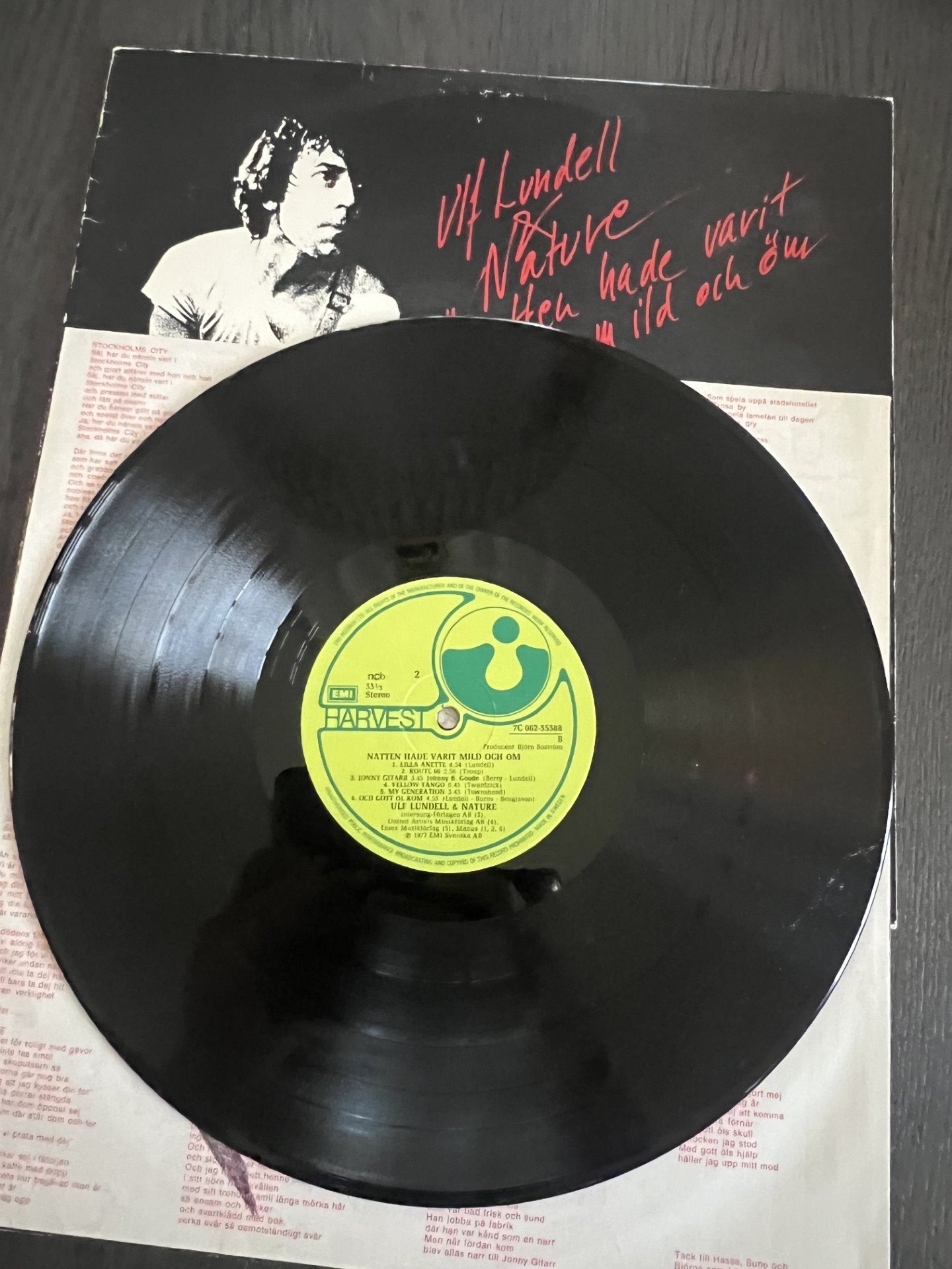 Ulf Lundell & Nature - The Night Had Been Mild and Tender Vinyl LP