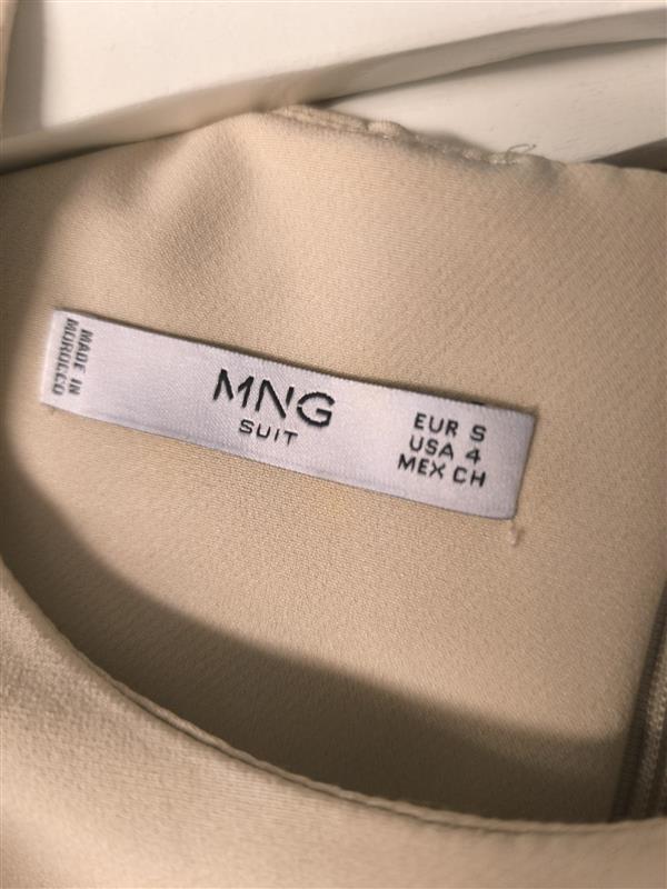 MNG Suit – Sleeveless light beige dress, S