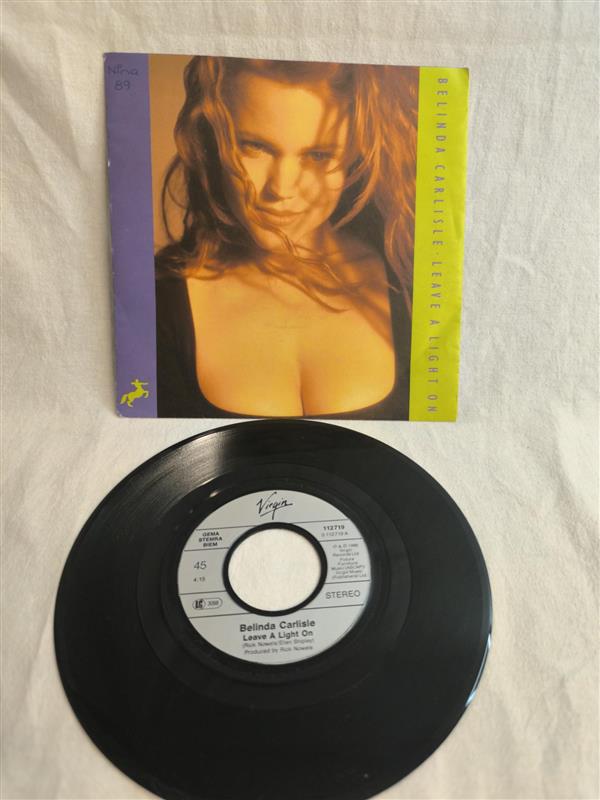 Belinda Carlisle – Leave a Light On (7”) in VG + pen markings