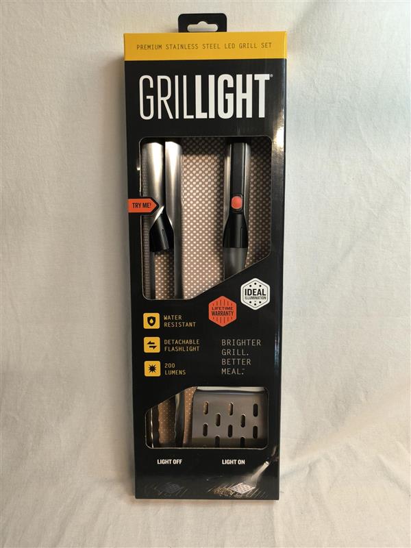 Grilling tools in 2-pc with light - GrillLight LED - NEW