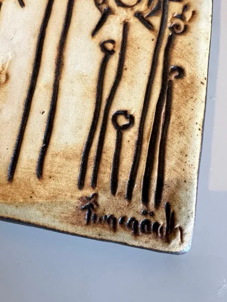 Wall plaque in stoneware - Gabriel ceramics