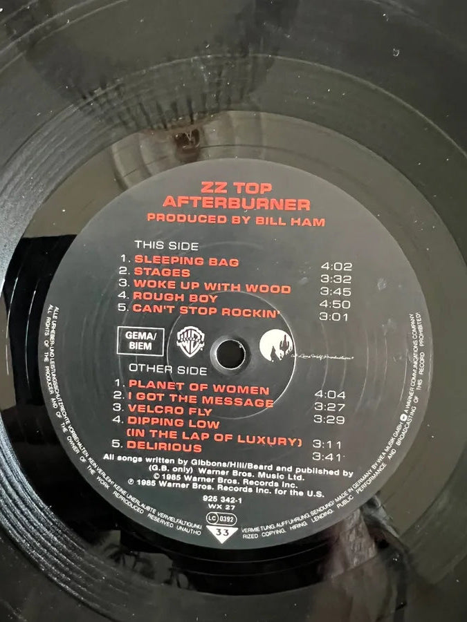 ZZ Top - Afterburner / LP 1985 fine copy