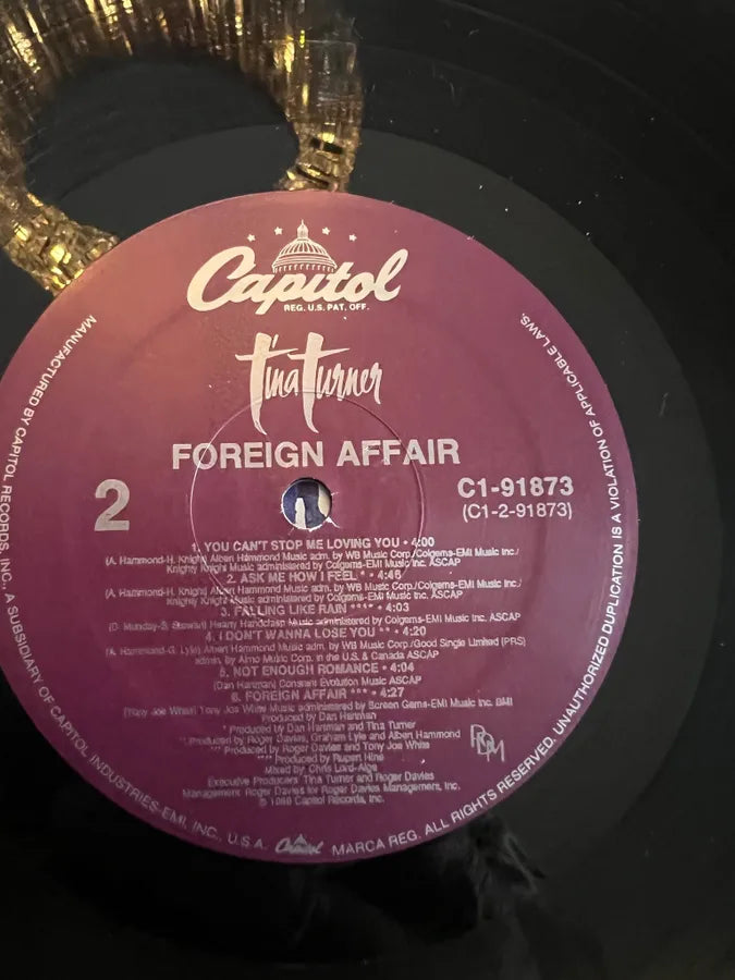 Tina Turner - Foreign Affair /LP 1989 Like new