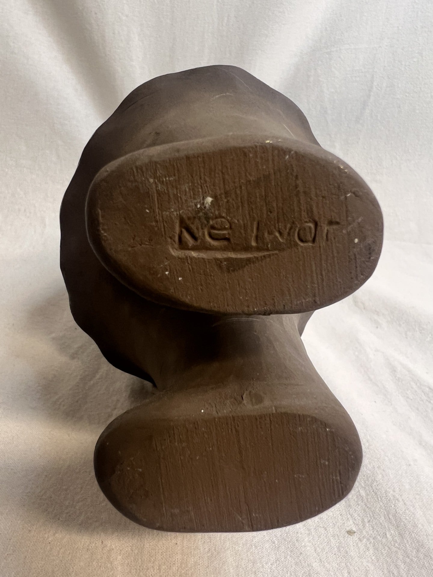 A handmade ceramic figurine