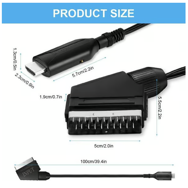 SCART adapter for VHS to HDMI
