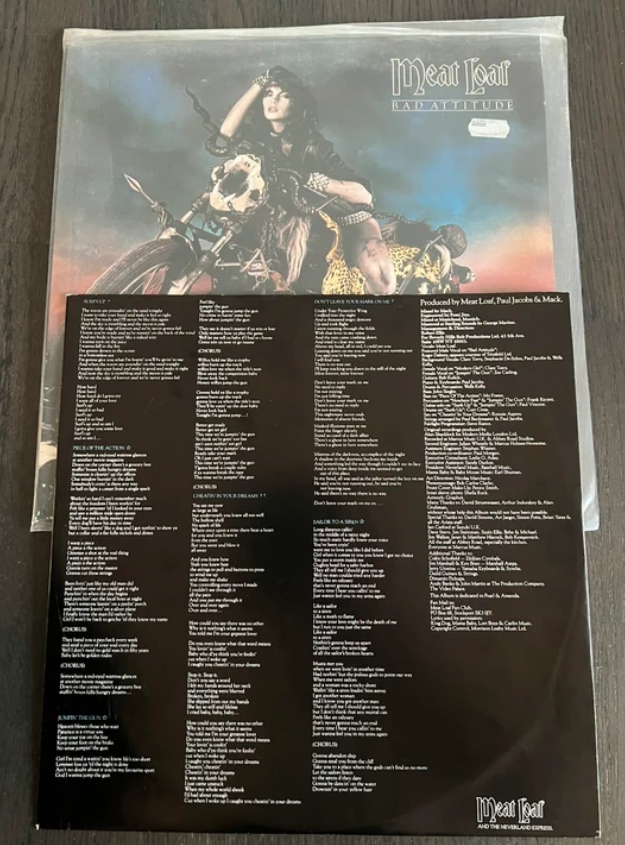Meat Loaf - Bad Attitude LP 80s