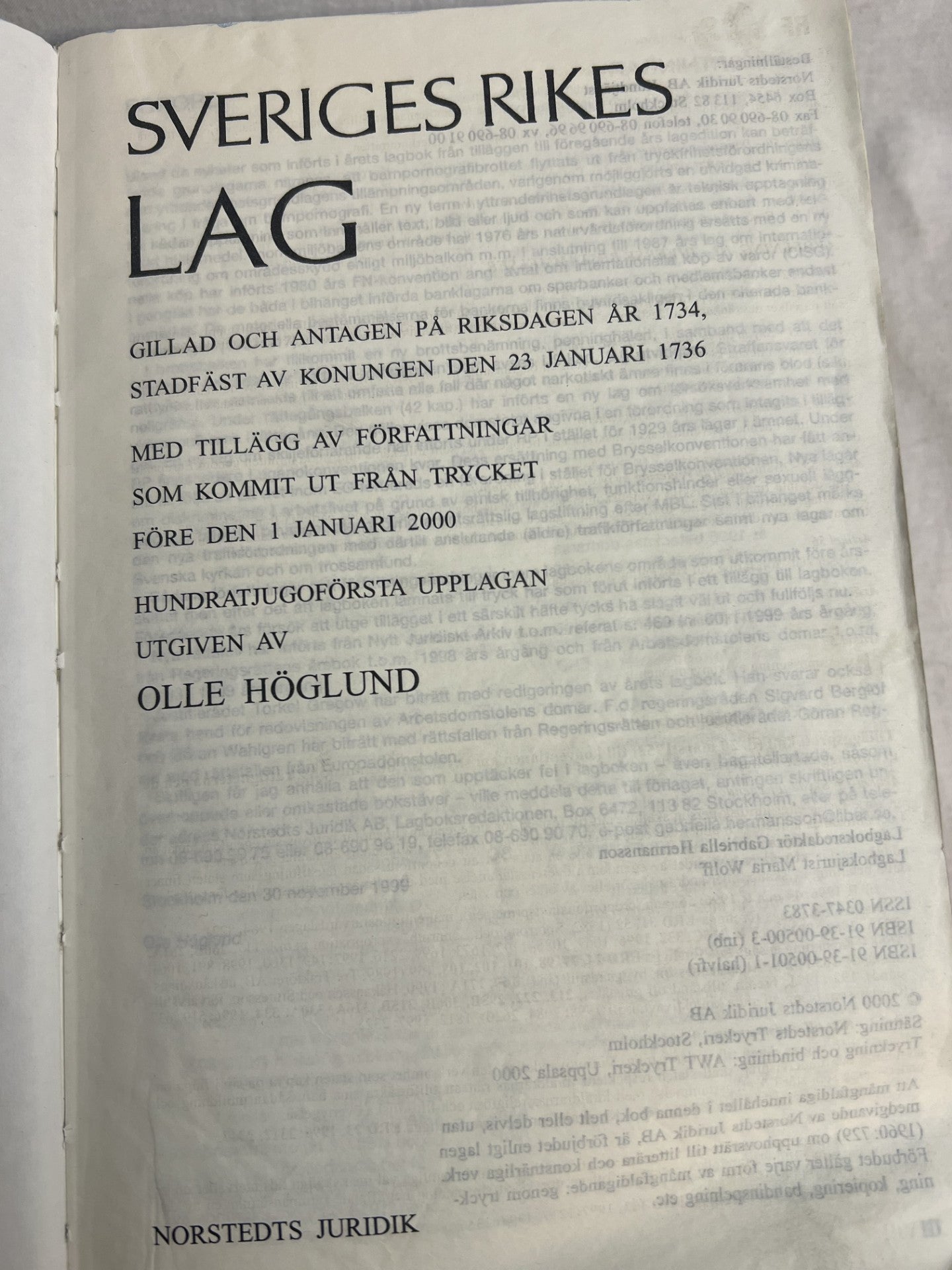 The Law Book of 2000